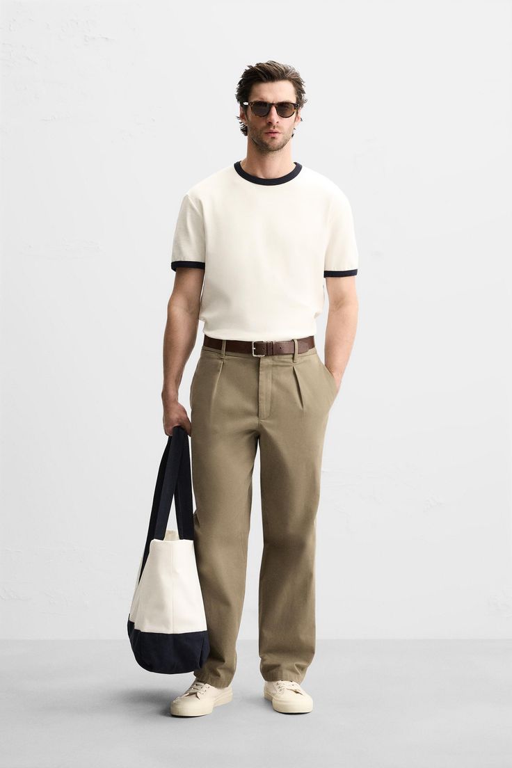 Men's Ringer T-Shirt with Contrast Trim