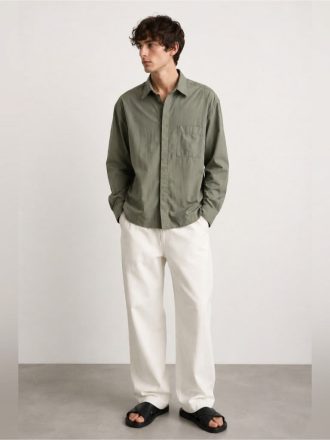 Relaxed Fit Cotton Blend Casual Shirt for Men